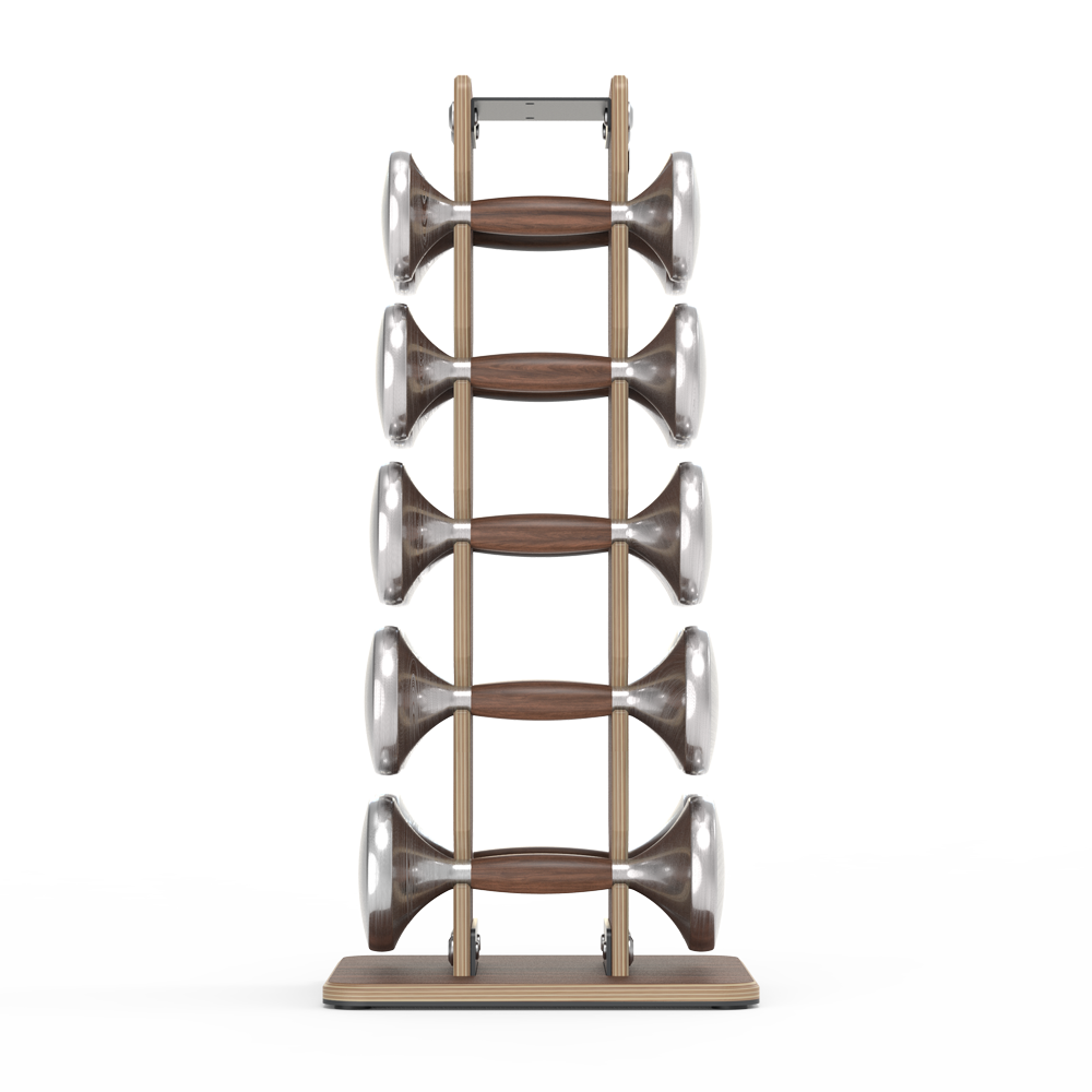 משקולות ומעמד מעץ (1-5 ק״ג)