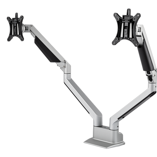 Chicago Dual Monitor Arm - Silver
