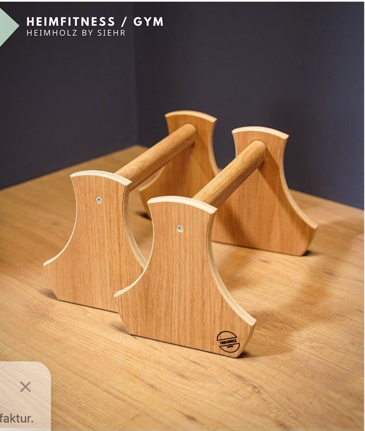 מקביליות מקצועיות מעץ אלון (Parallettes)